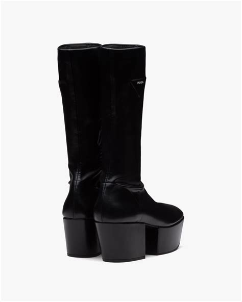 Black Nappa Tech platform boots 